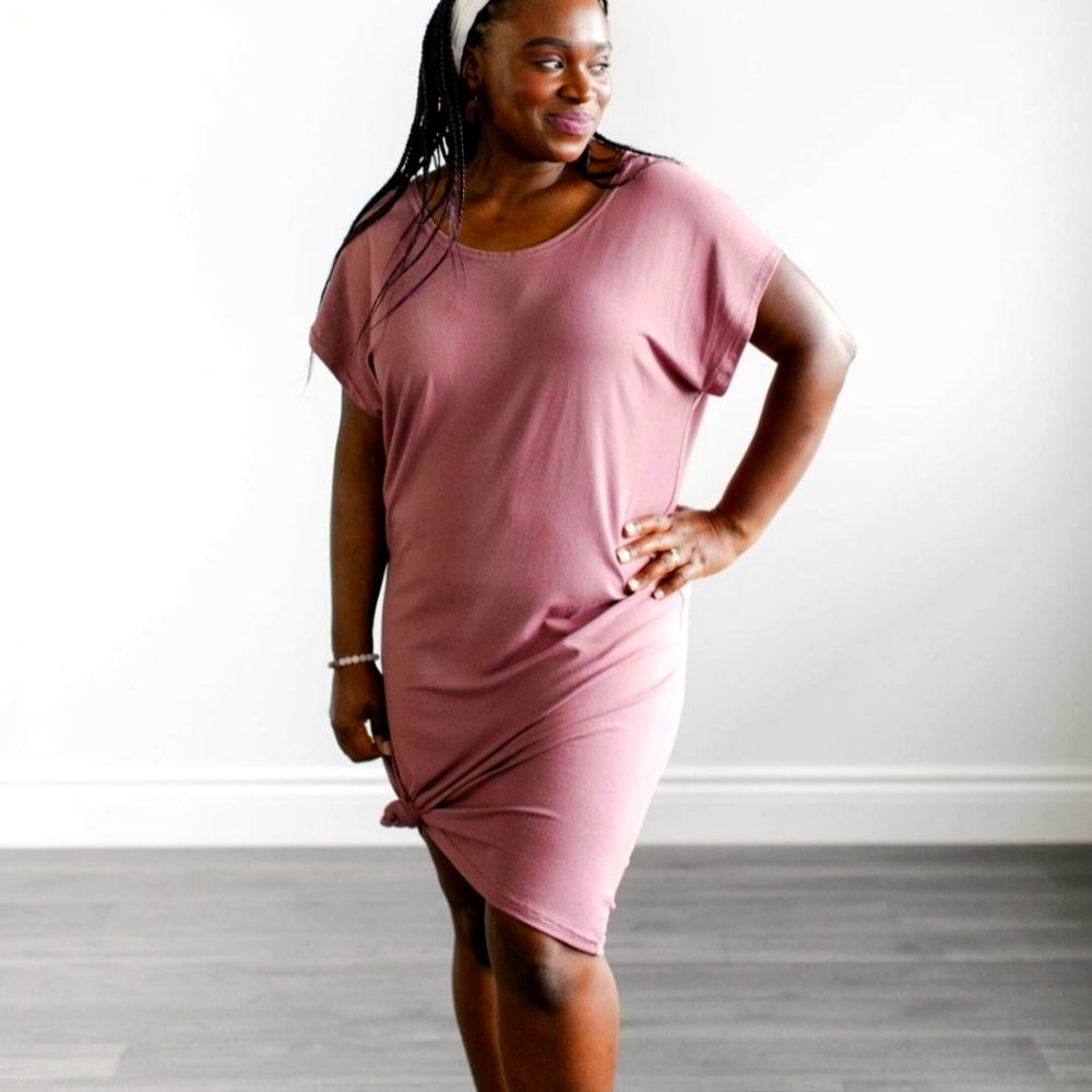 (M) Buttercream Clothing Short Slouchy Dress Pink